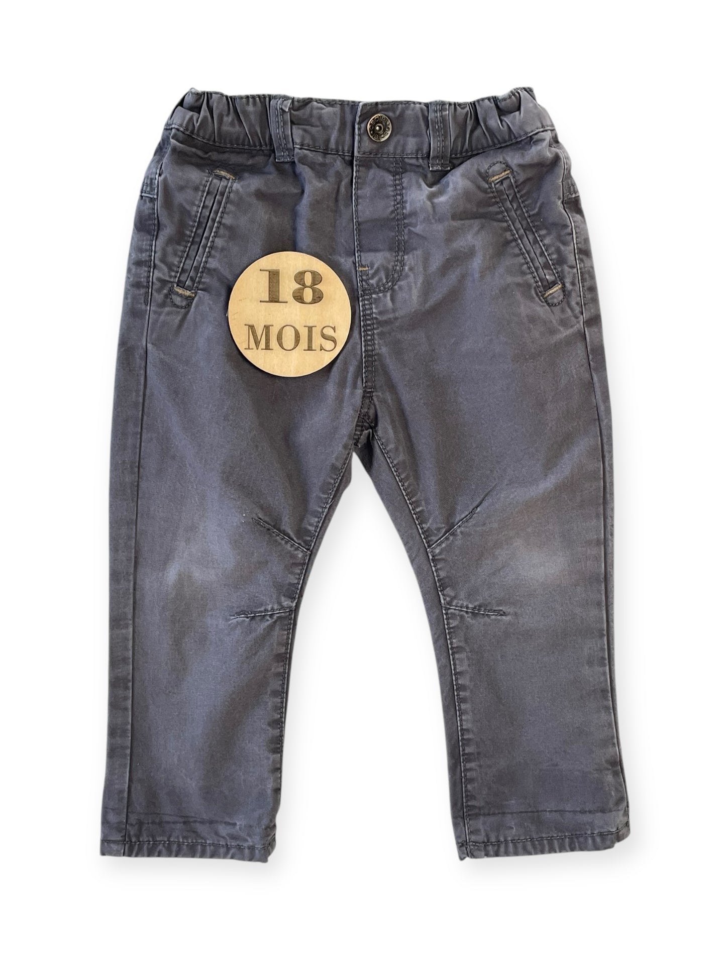 Pantalon en toile doublé, gris, Obaibi