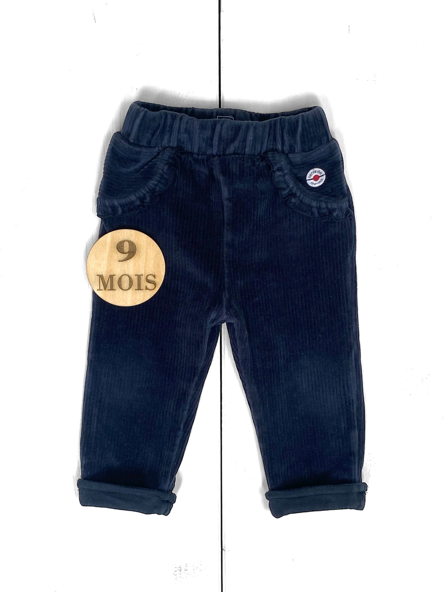 Pantalon velours, bleu-marine, Terre de Marins