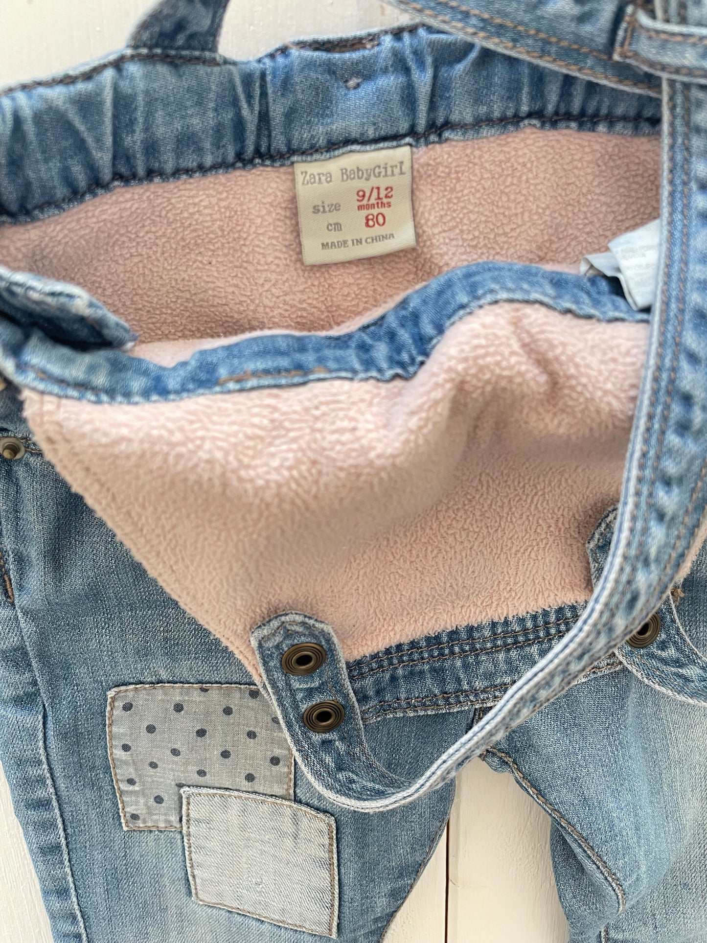Salopette en jean doublée, Zara