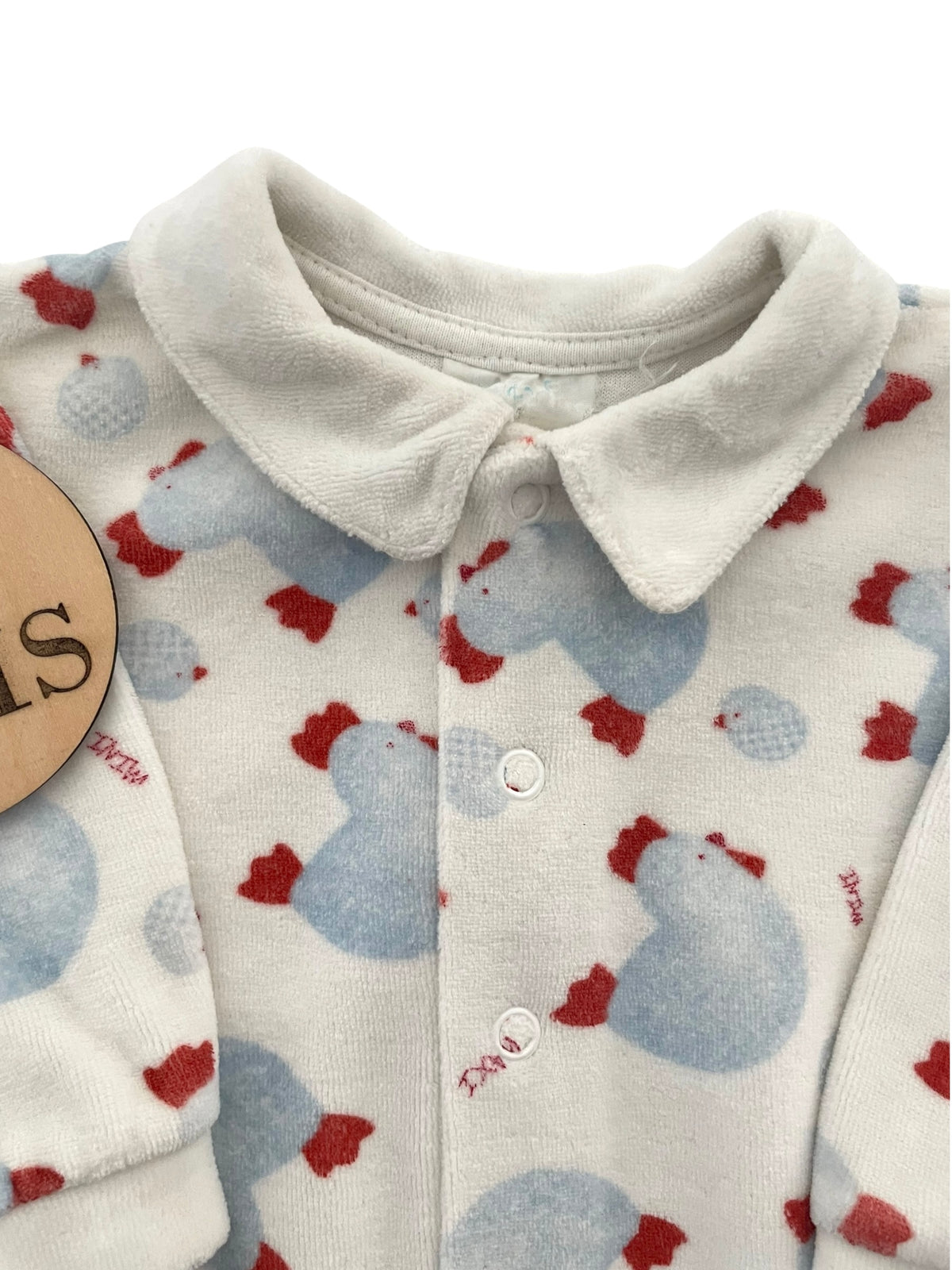 Pyjama velours, vintage, poules