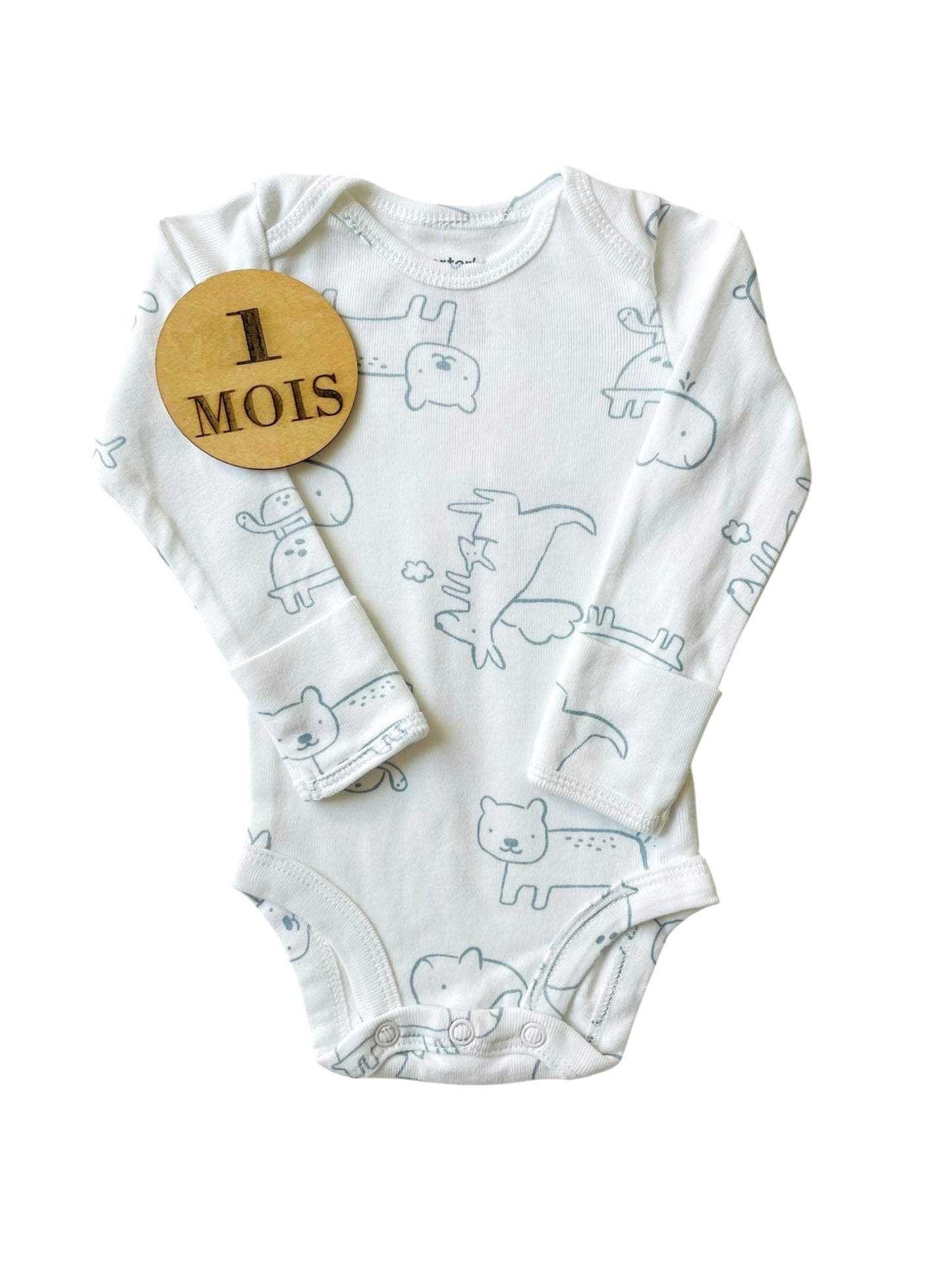 Body blanc, animaux, Carter’s