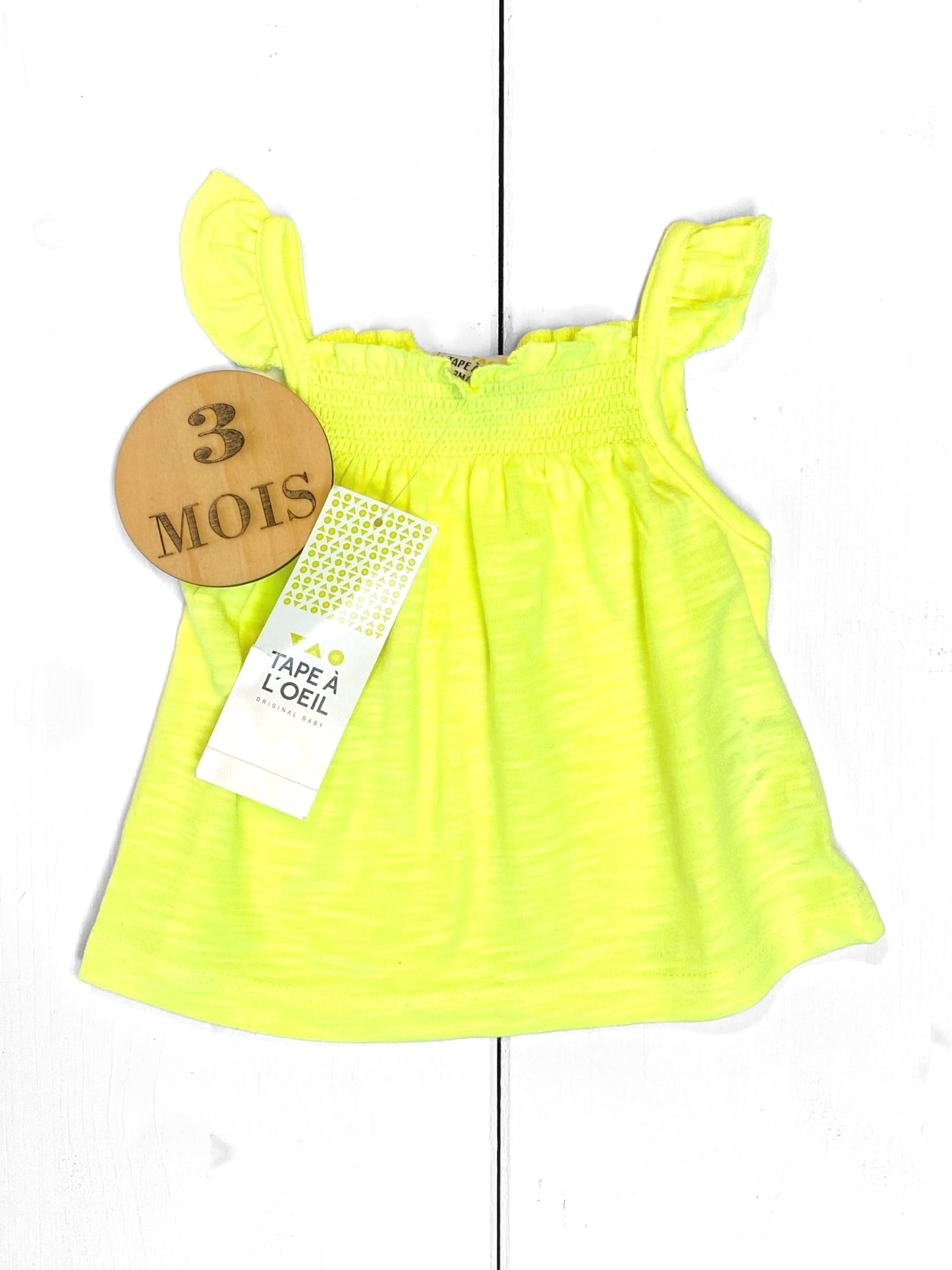 Blouse à bretelles, jaune, TAO