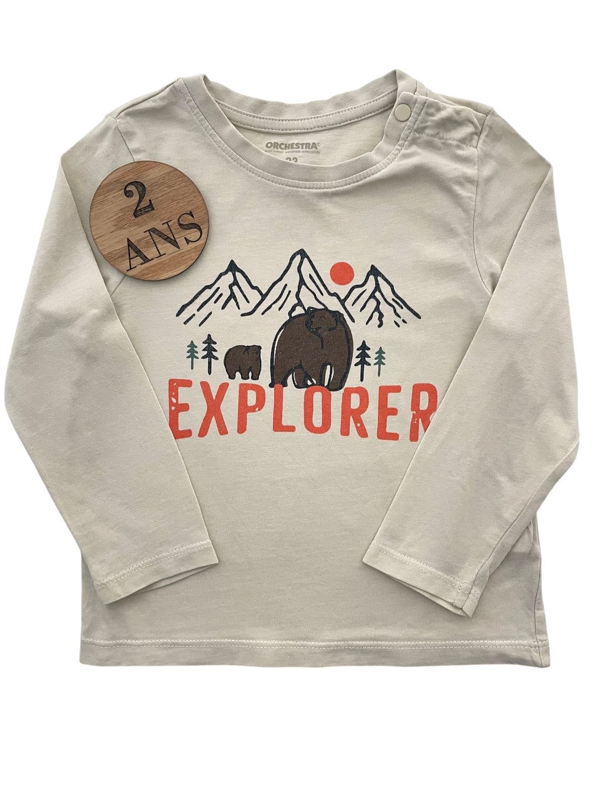 Tee-shirt écru, montagne, Orchestra