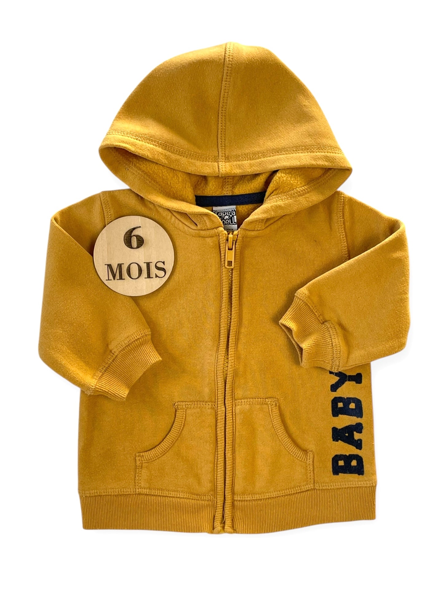 Gilet à capuche, moutarde, TAO