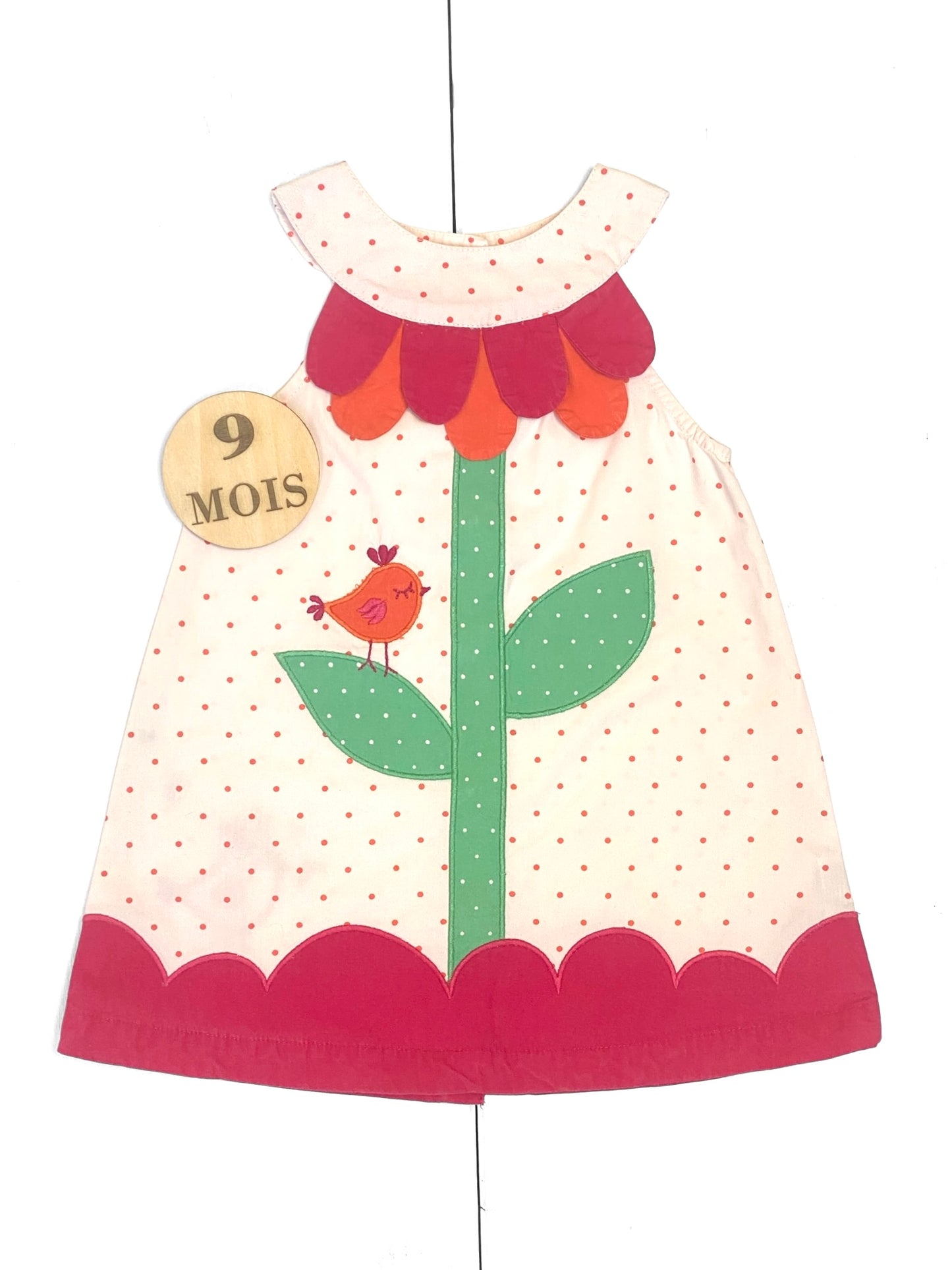Robe col rond, beige, DPAM