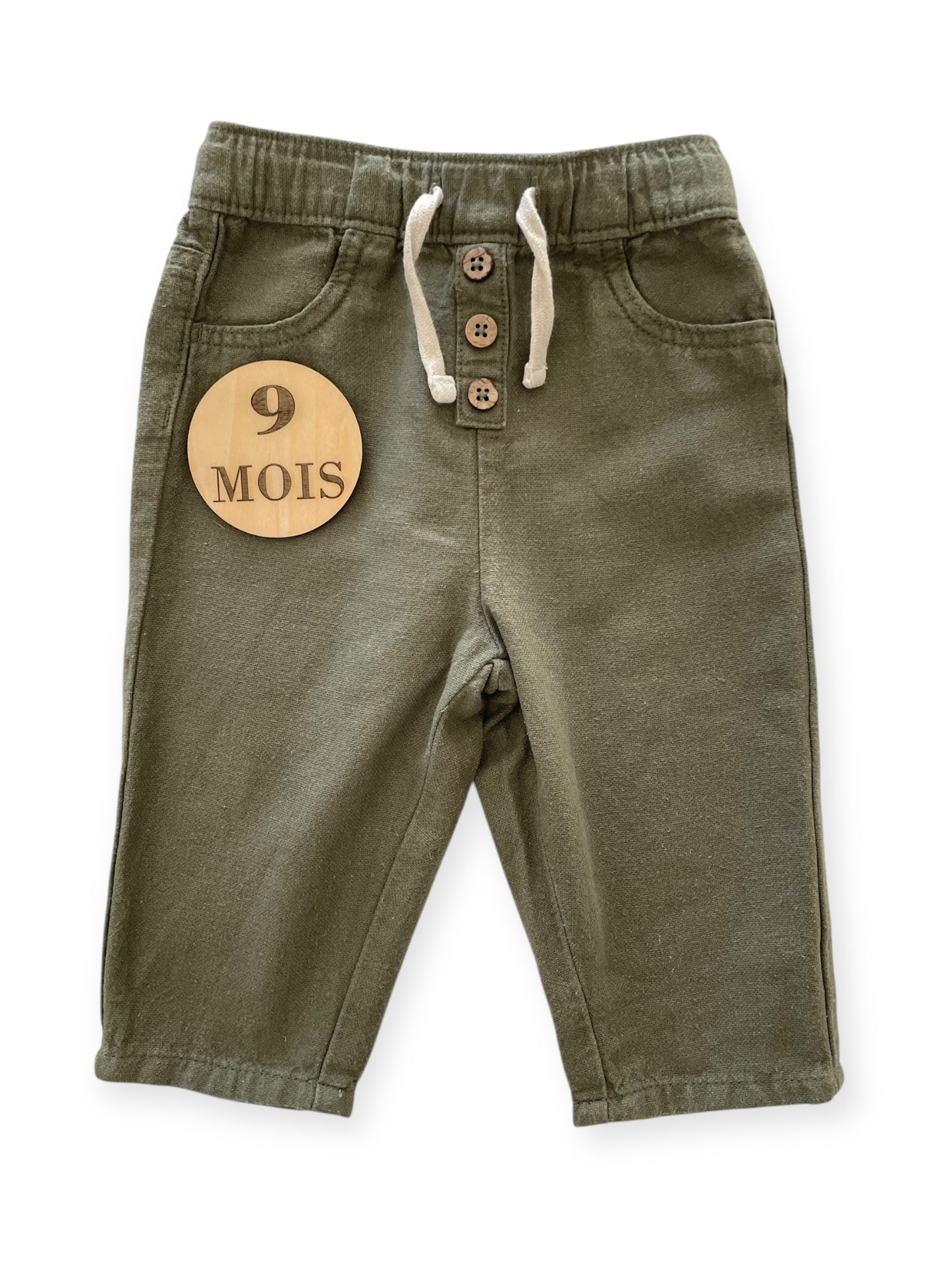 Pantalon en toile, kaki, Kiabi