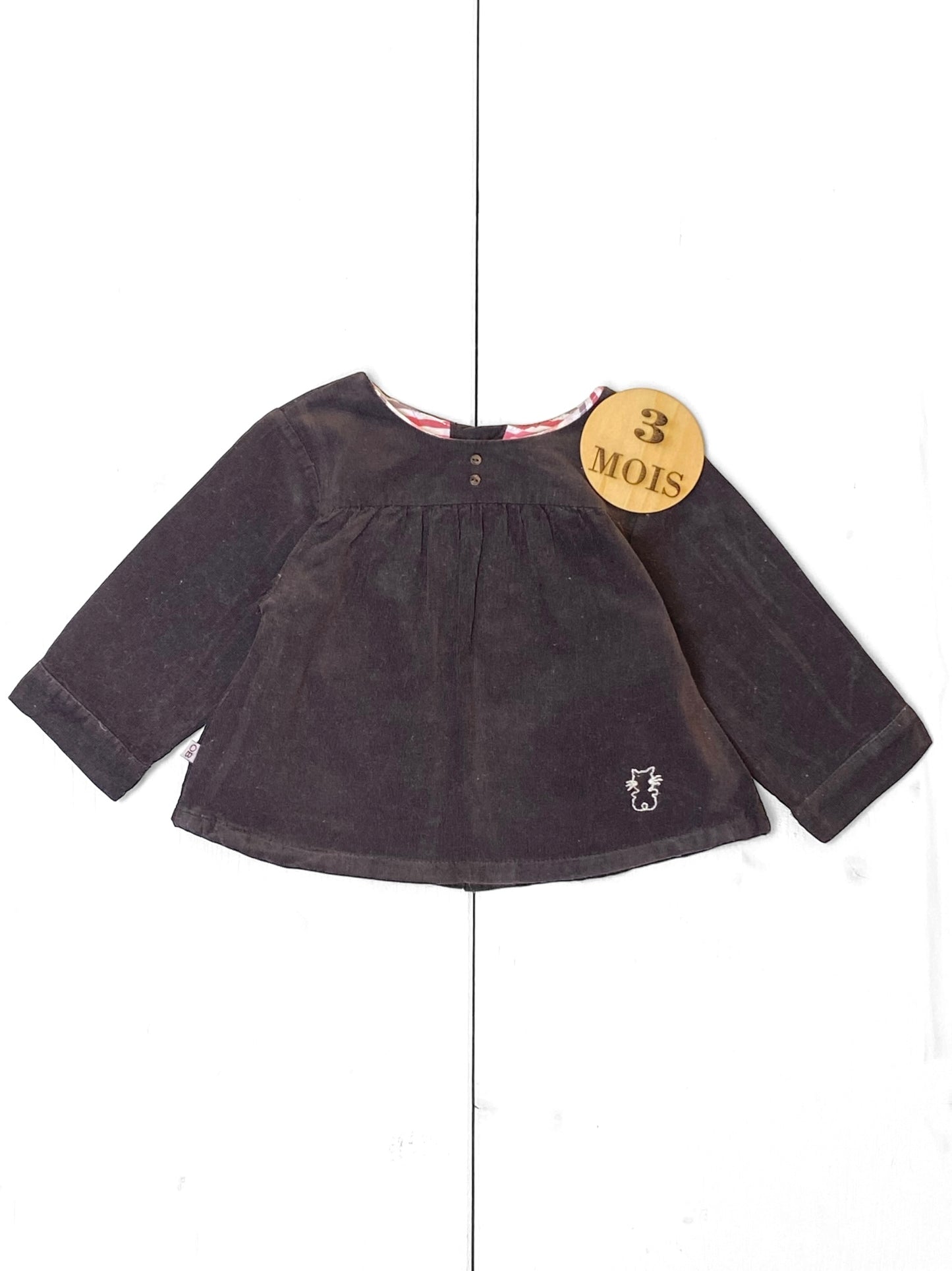 Blouse velours, marron, Obaïbi