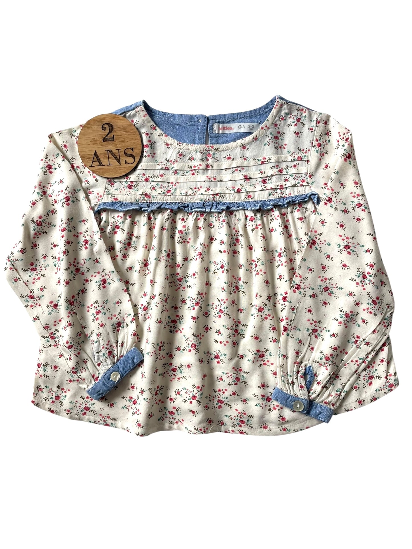 Blouse crème fleurie, Lefties