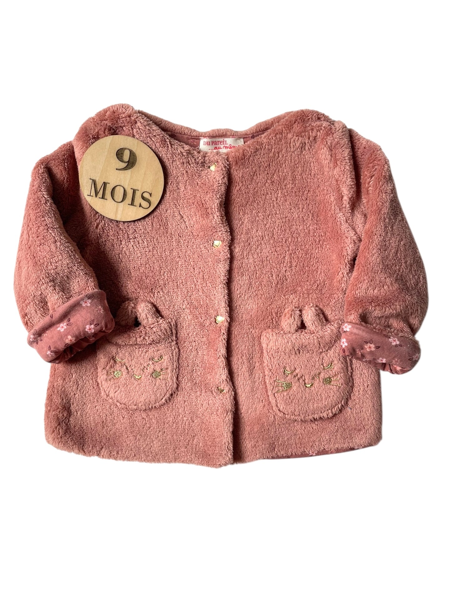 Gilet / veste en velours, vieux rose, DPAM