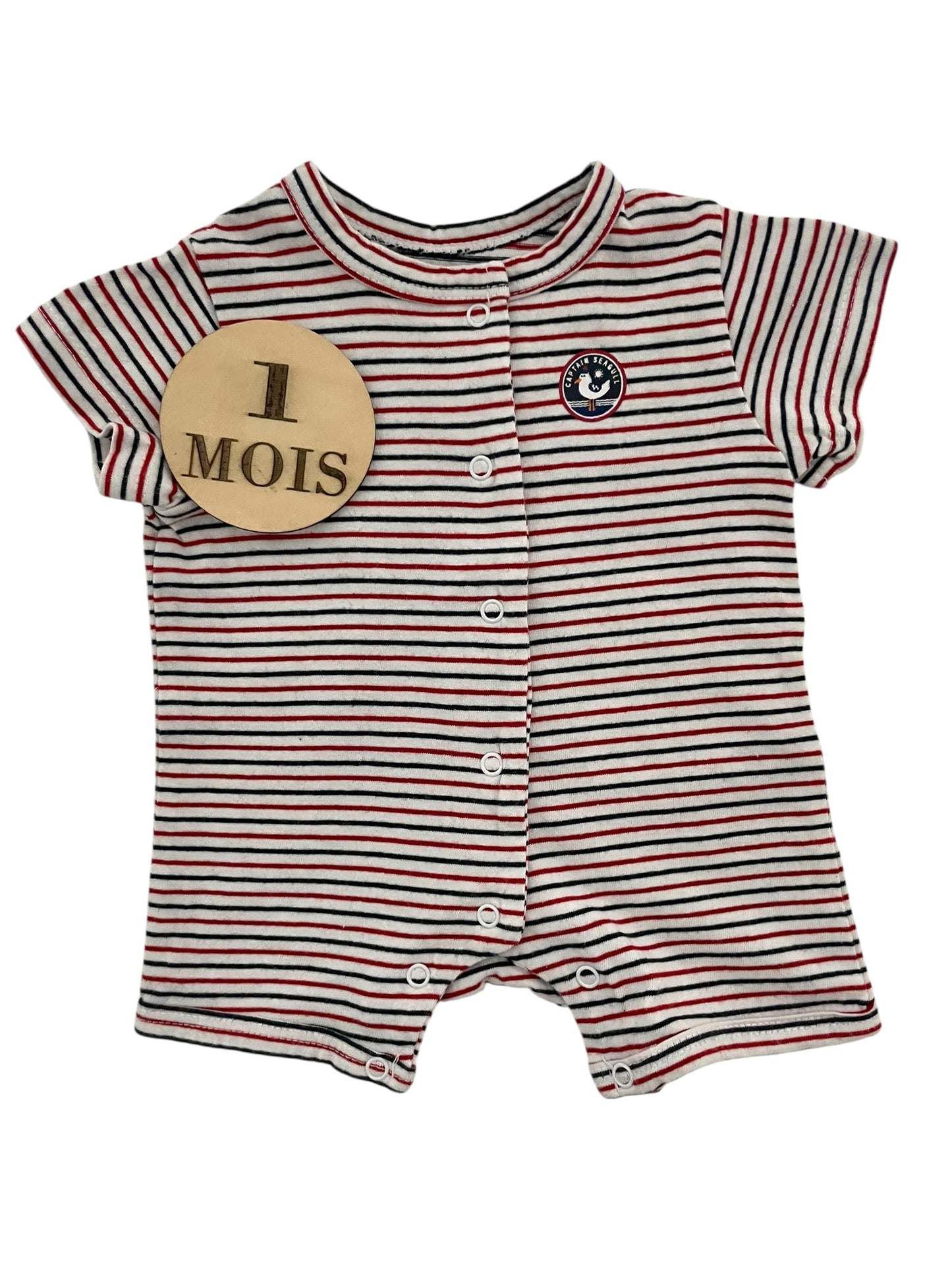 Combinaison rayée, Vertbaudet