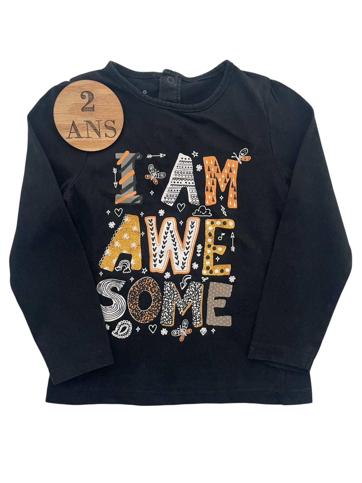 T-shirt noir, Bébé rêve