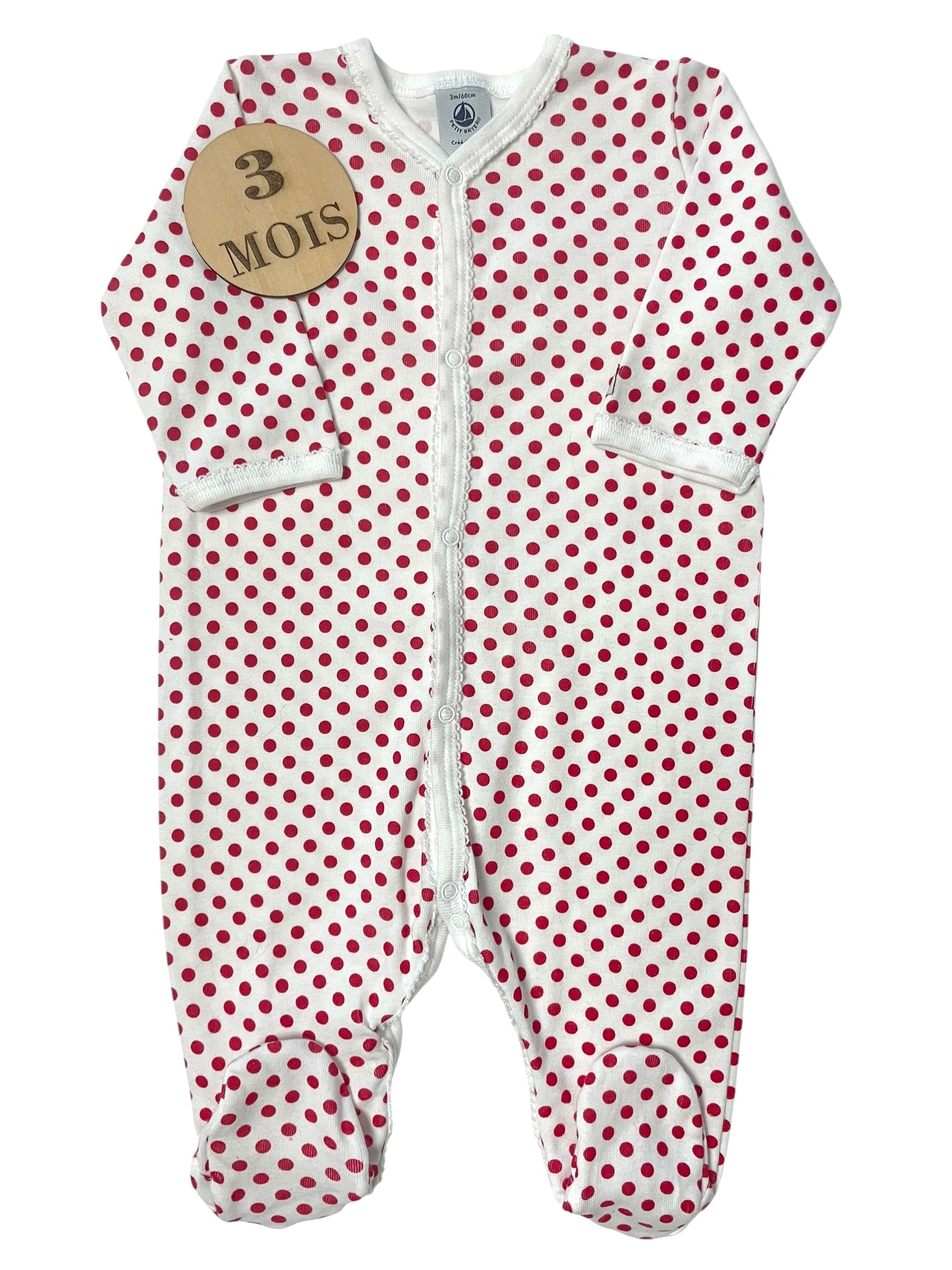 Pyjama coton, à pois, Petit Bateau