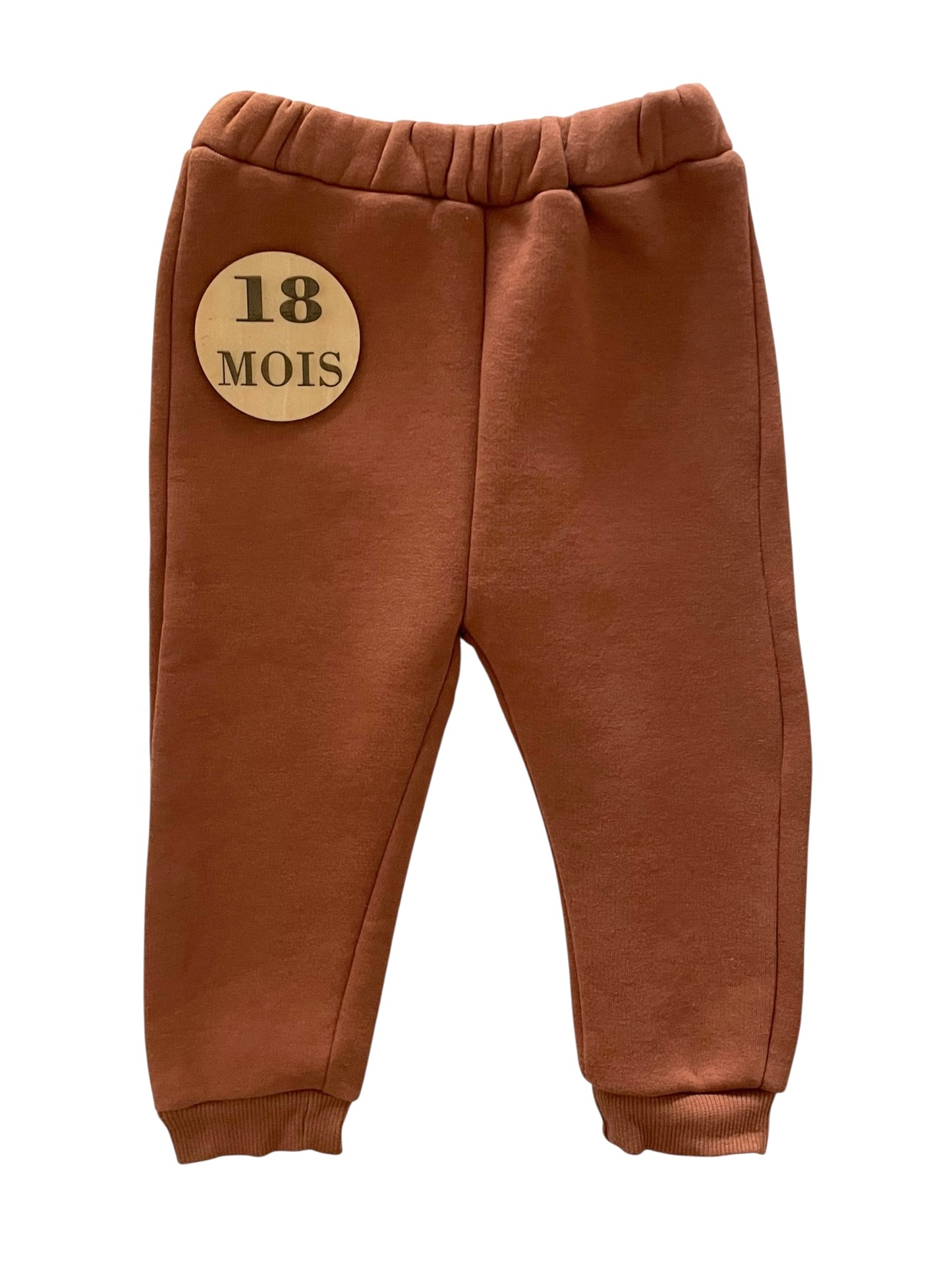 Jogging doublé polaire, marron