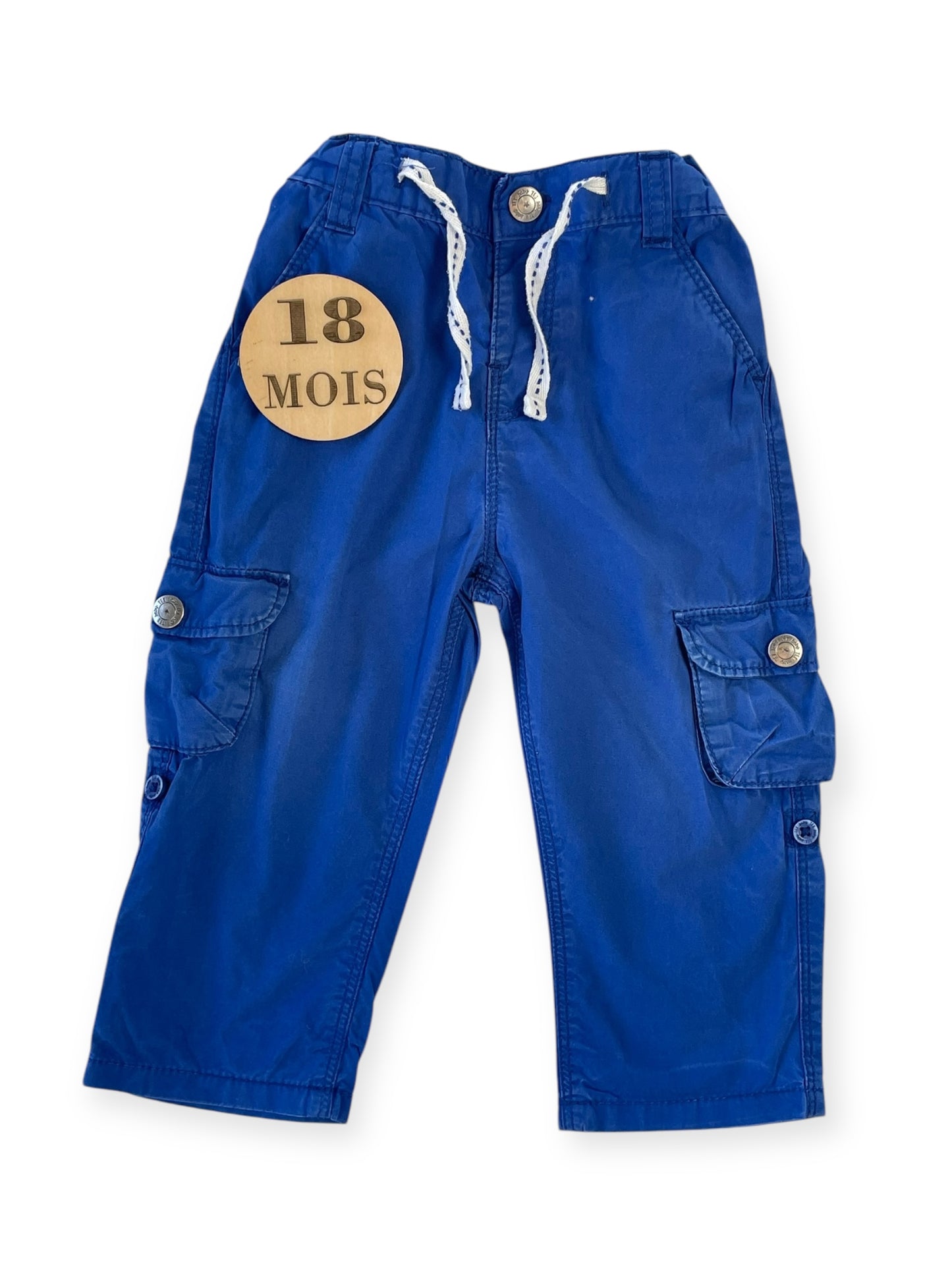 Pantalon en toile bleu, TEX