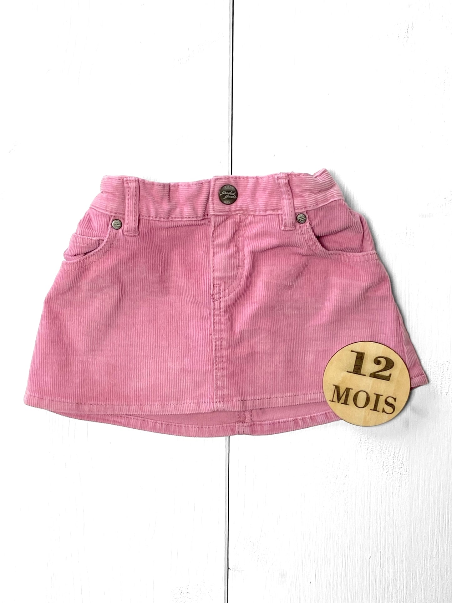 Jupe velours, rose, H&M