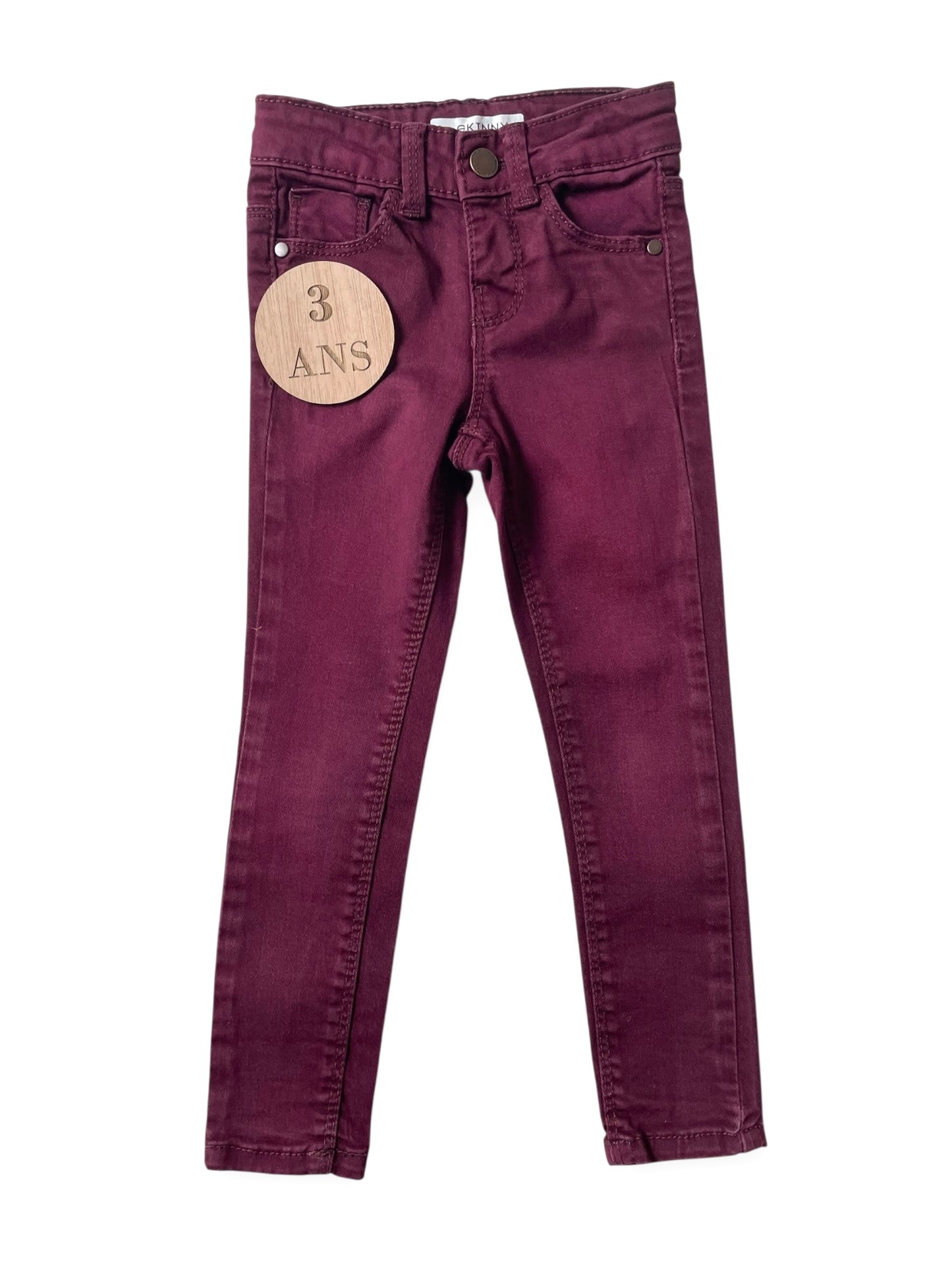 Jean skinny, bordeaux, Kiabi