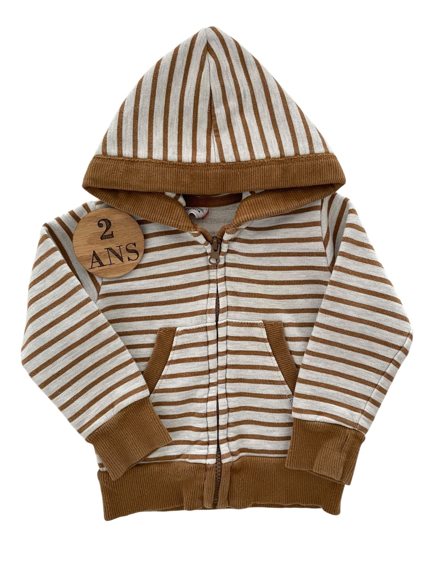 Gilet rayé à capuche, TAO