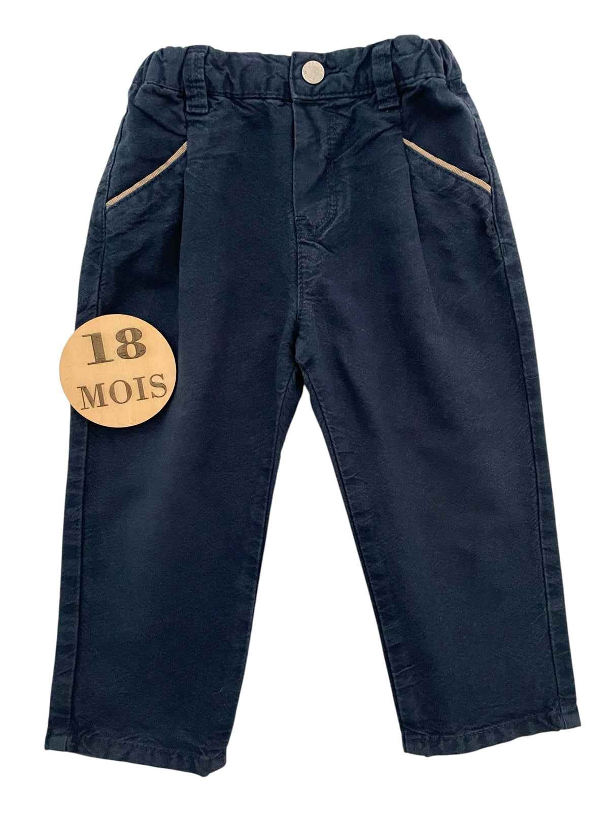 Pantalon en toile, bleu-marine, Obaïbi