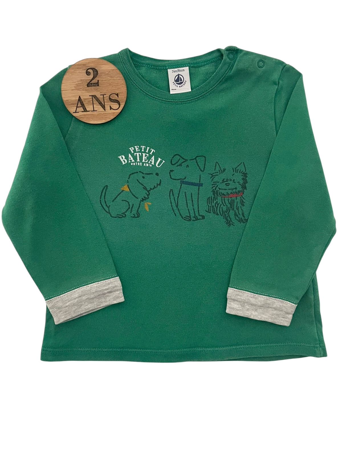 Tee-shirt vert, Petit Bateau