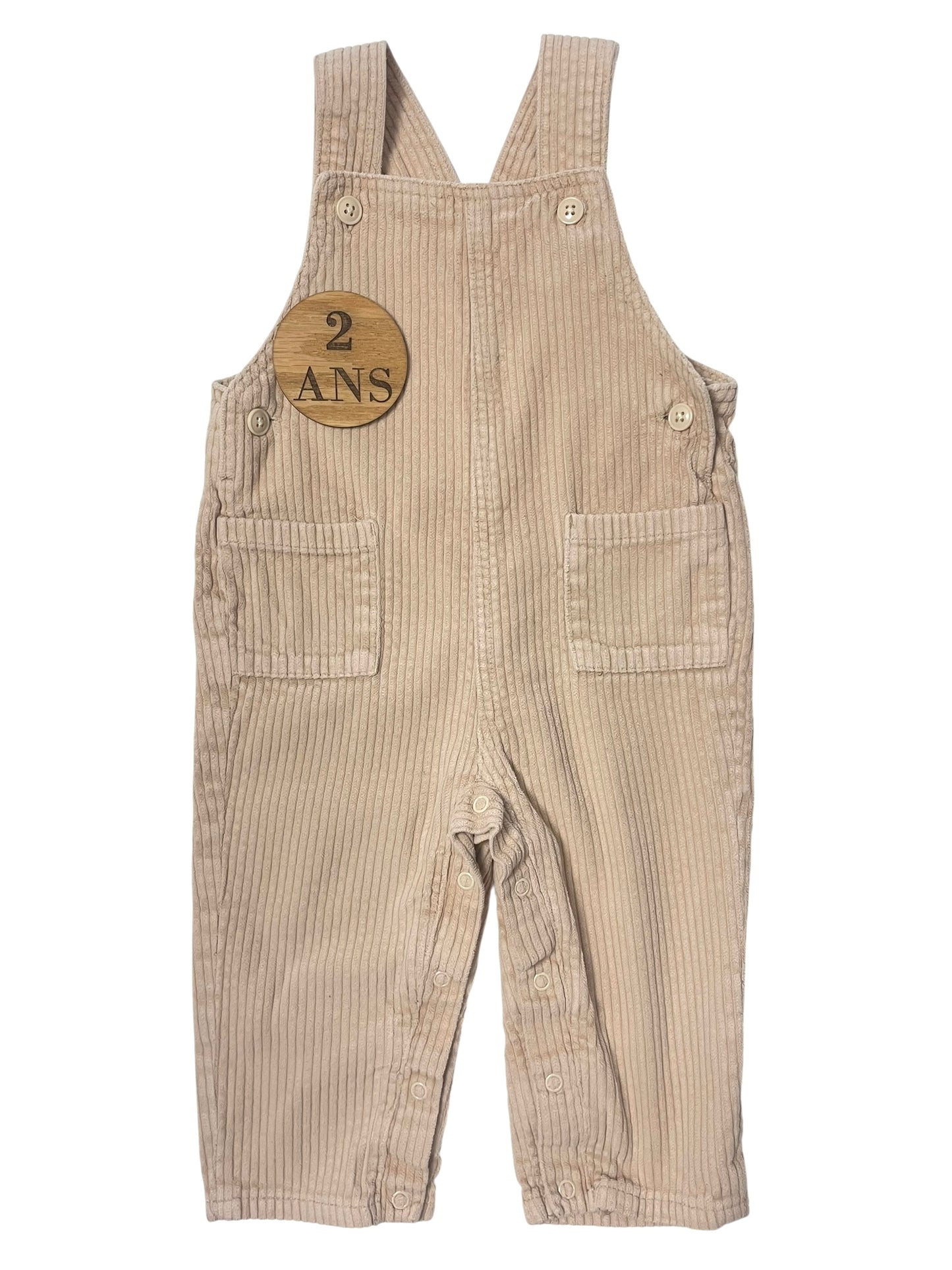 Salopette velours côtelé, beige, Primark