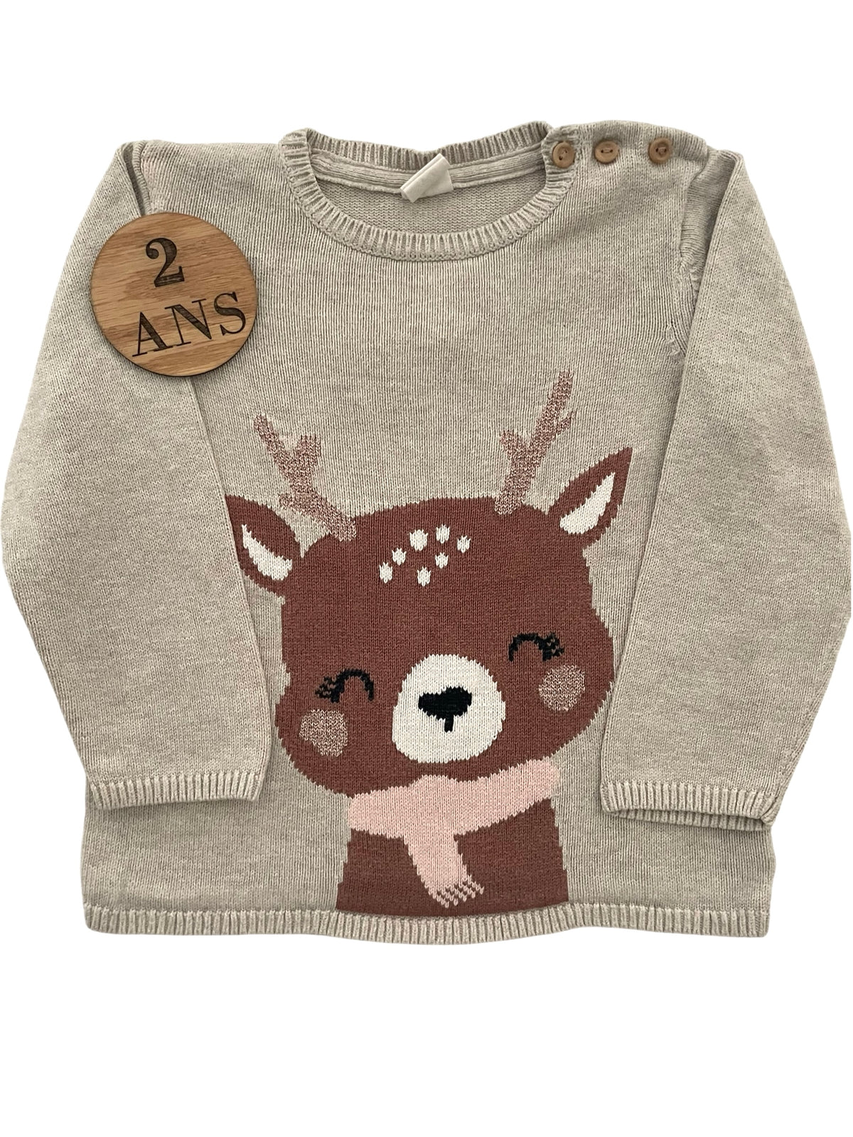 Pull fin beige/gris, rennes, H&M