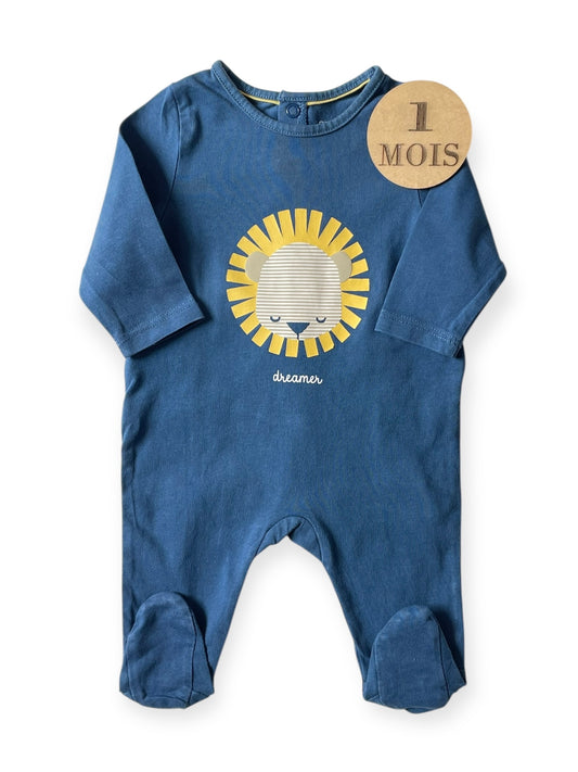 Pyjama coton, bleu, Obaïbi