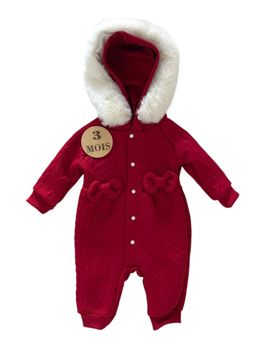 NOËL - Combinaison rouge à capuche