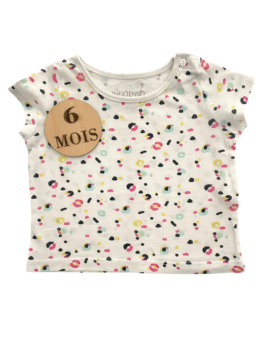 Tee-shirt blanc à motifs, In extenso