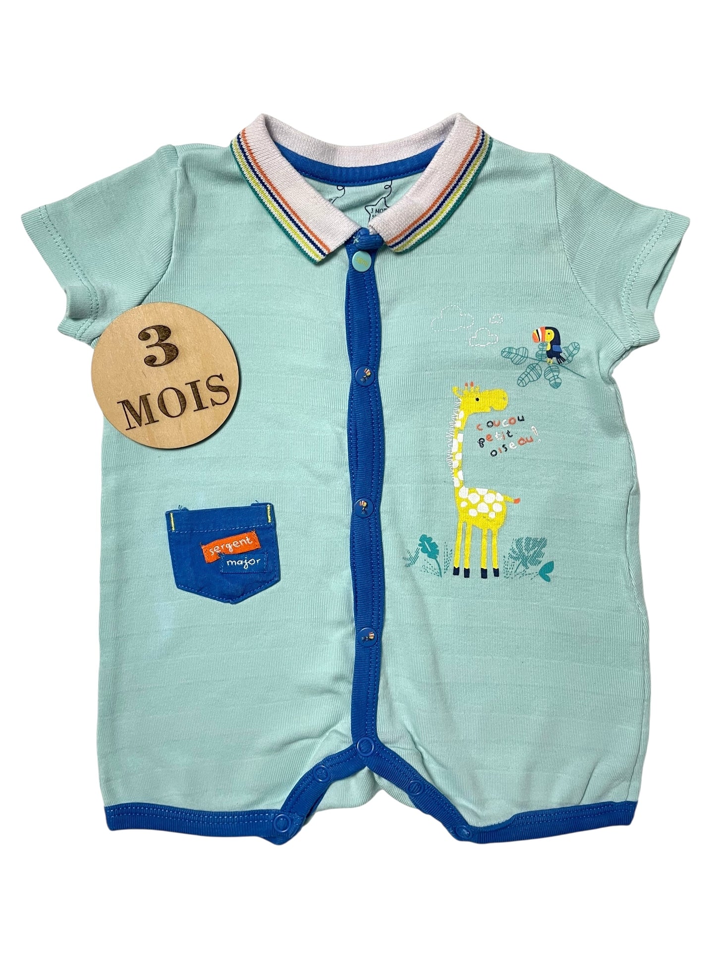 Combishort à col, turquoise, Sergent Major