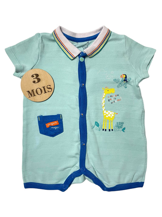 Combishort à col, turquoise, Sergent Major