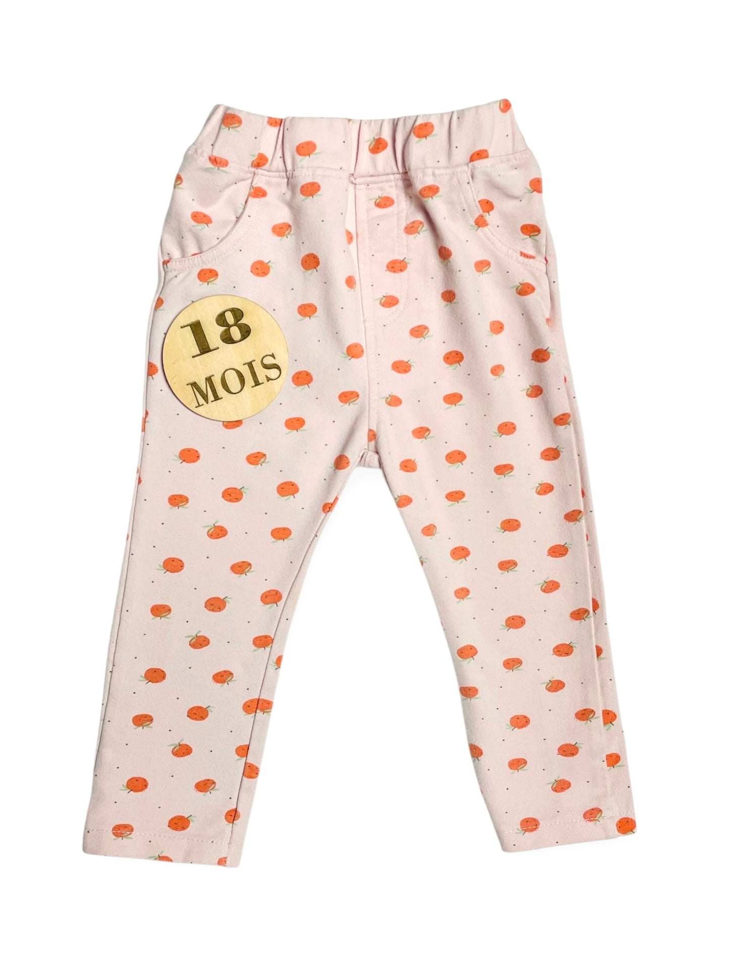 Jegging rose pâle à motifs, Mots d’enfants