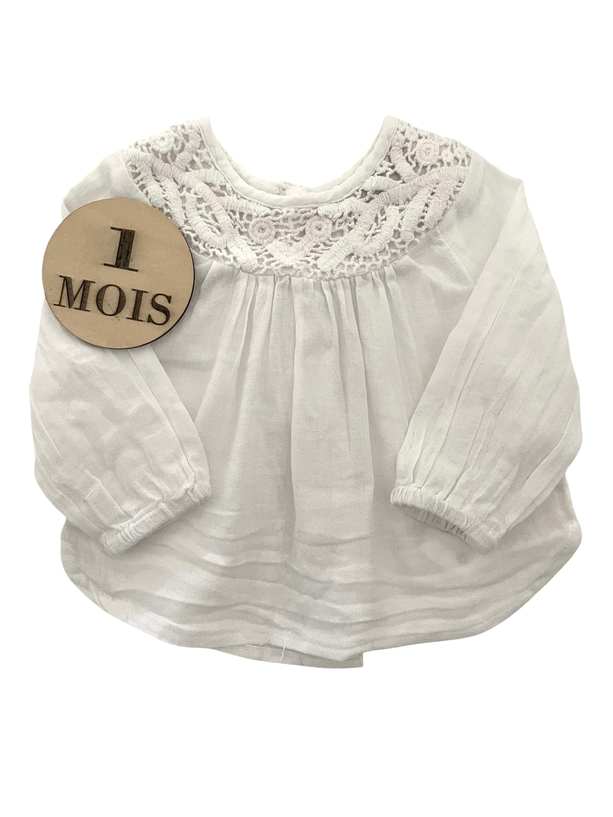 Blouse blanche, légère, Vertbaudet