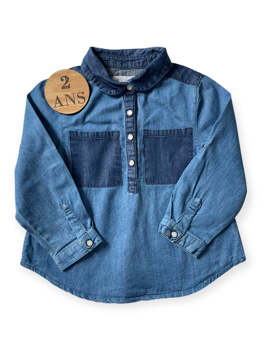 Blouse couleur jean, La redoute