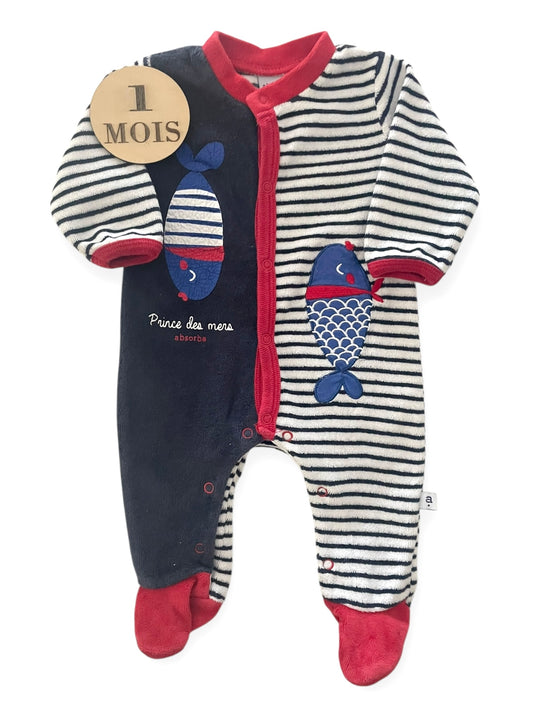 Pyjama velours, rayé, Absorba