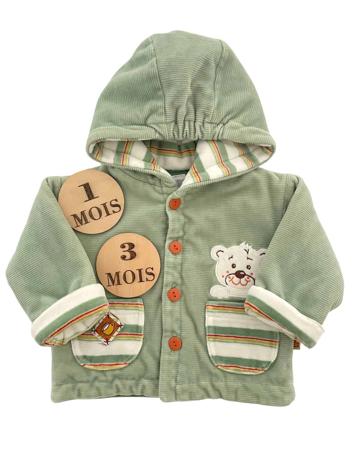 Manteau/ veste velours, vert, C&A