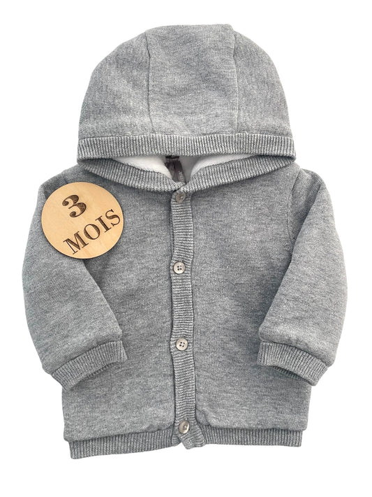 Gilet / veste gris fourré, Orchestra