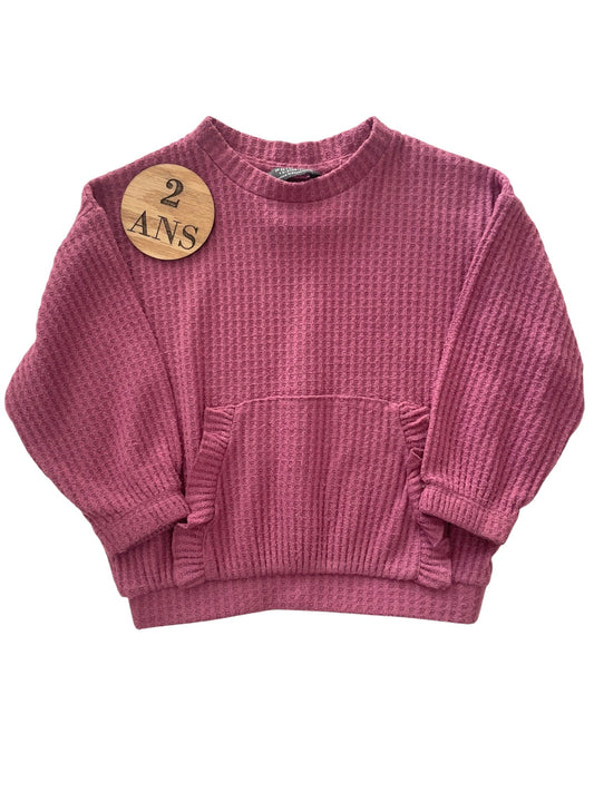 Sweat nid d’abeilles, rose foncé, Primark
