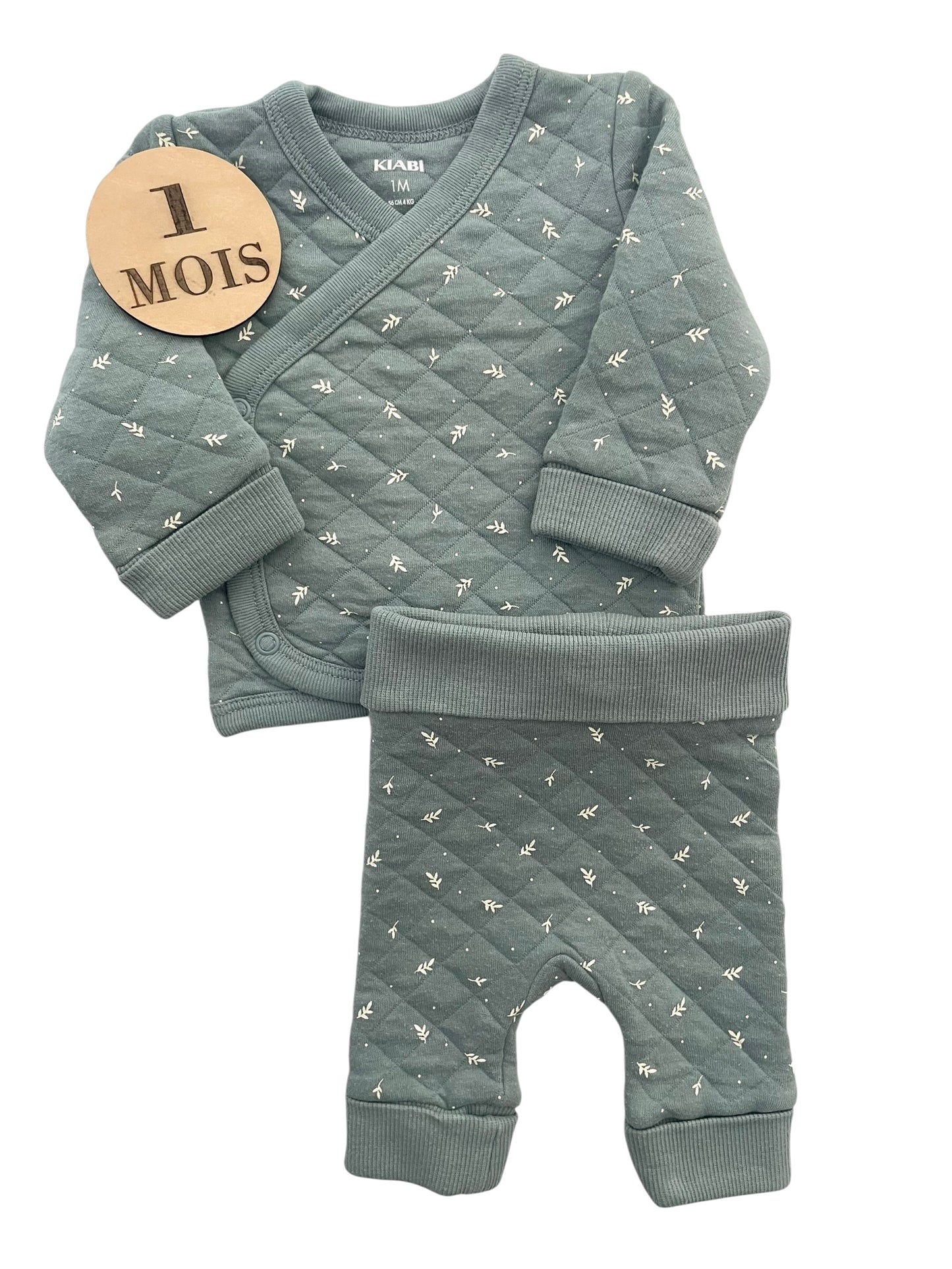 Ensemble brassière et pantalon, bleu-gris, Kiabi