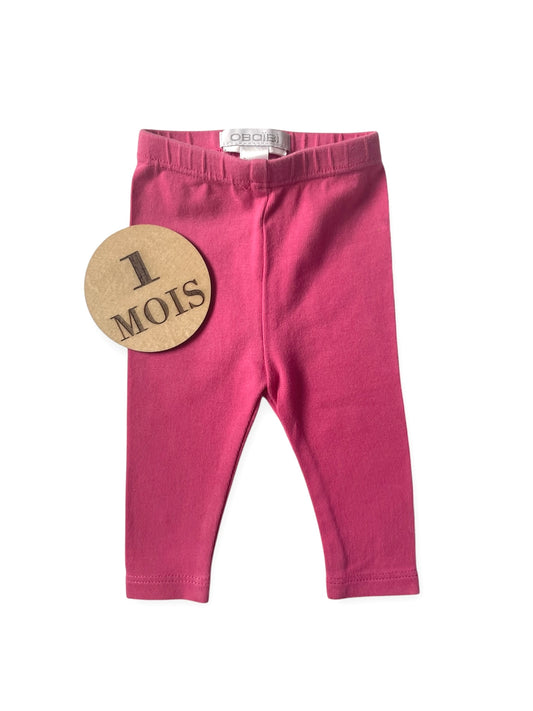 Legging côtelé rose, Obaïbi