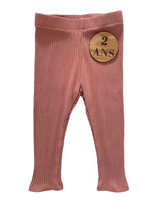 Legging rose, côtelé, Kiabi