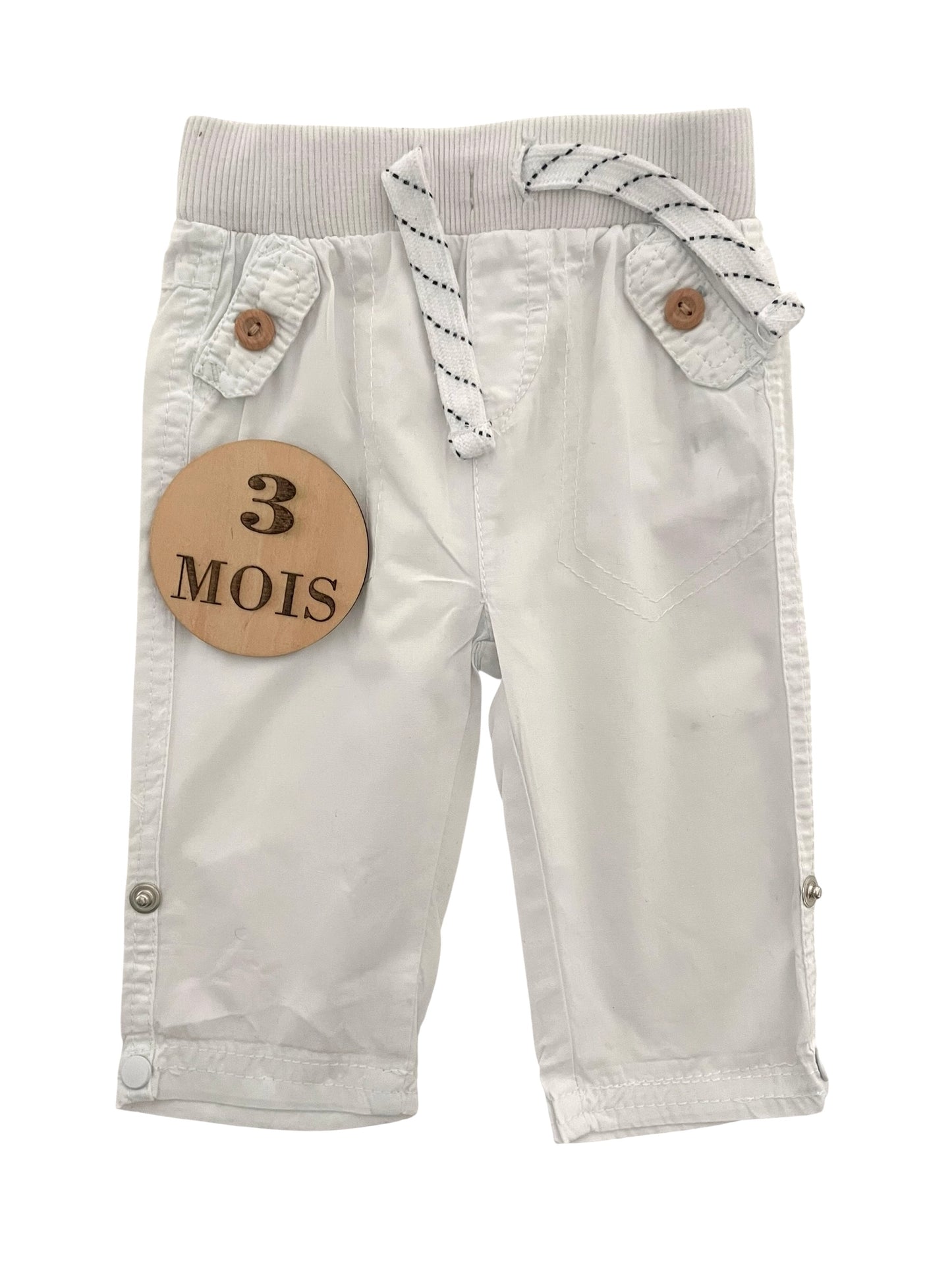 Pantalon en toile blanc, Kiabi