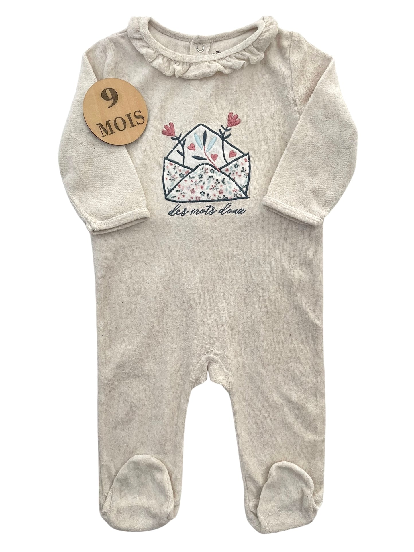 Pyjama velours crème, Gémo
