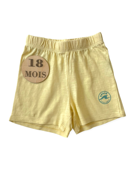Short coton jaune, Kiabi