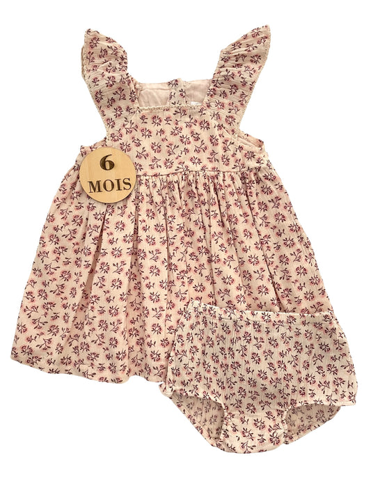 Robe + bloomer, fleuris, Bout’chou