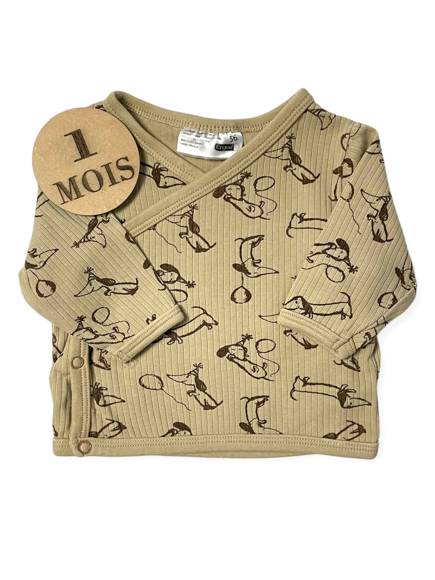 Box 11 pièces; beige / écru / bleu, 1 mois