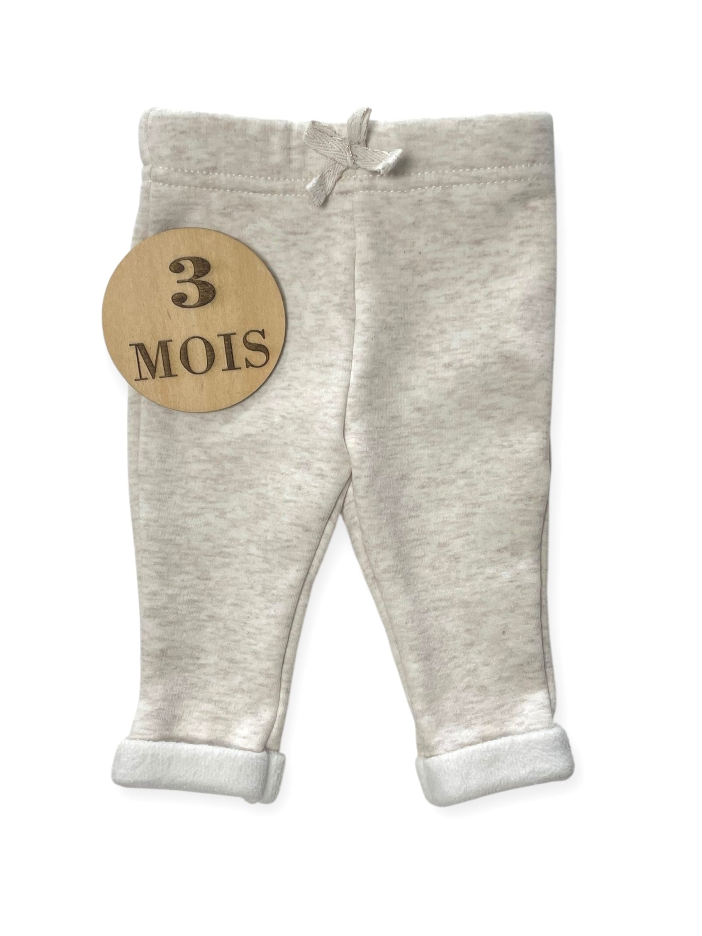 Legging crème, doublé polaire, TAO
