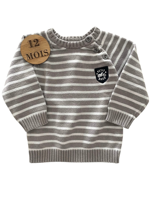 Pull en mailles, rayé, Gémo