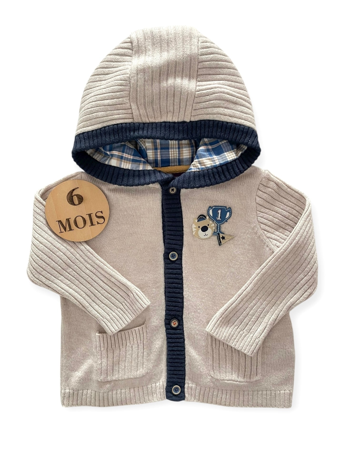 Gilet à capuche, beige, Sergent Major