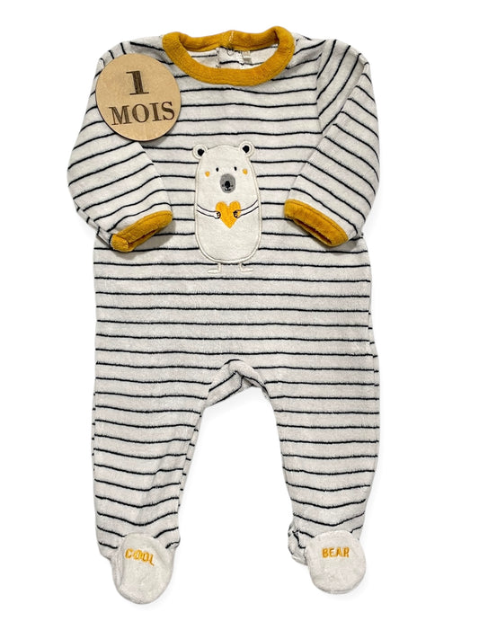 Pyjama velours, rayé, Orchestra