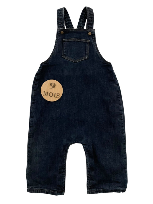 Salopette en jean, foncée, Bout’chou